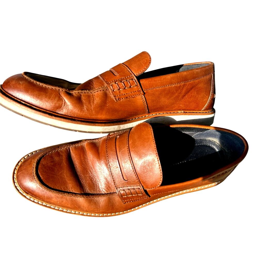 COLE HAAN MORRIS PENNY LOAFER BRITISH TAN/Ivory C32522‎ SIZE 10 MEN
